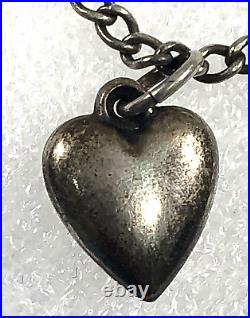 Walter Lampl Bracelet Heart Padlock Charm 925 Sterling Silver 7 Vintage