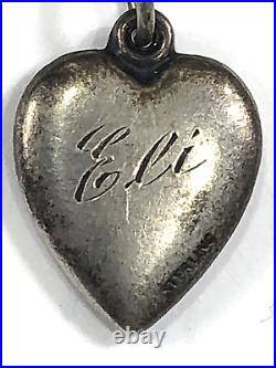 Walter Lampl Bracelet Heart Padlock Charm 925 Sterling Silver 7 Vintage