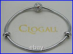 Welsh Clogau Silver & Rose Gold Tree of Life Bead Charm Bracelet 19cm RP £139.00