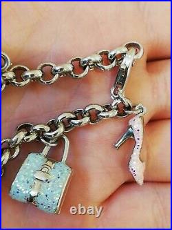 Women's Jaseron/Charms Bracelet In Solid Silver