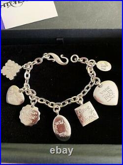 Wright and Teague Sentiment Charm Bracelet Silver