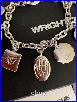 Wright and Teague Sentiment Charm Bracelet Silver